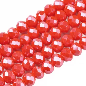 Slavík 3x2 mm, 156 ks, plnobarevná oranžovočervená s lustrovým pokovem