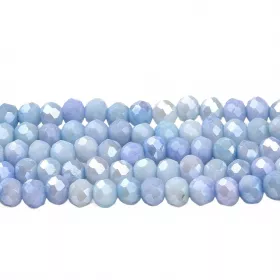Slavík 4x3 mm, 118 ks, světle modrá s AB pokovem