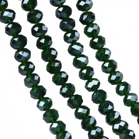 Slavík 6x4 mm, 84 ks, tmavě zelená s lustrovým pokovem