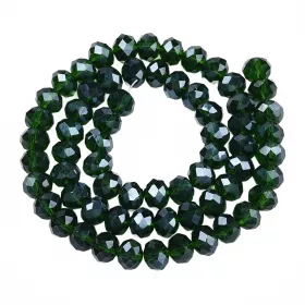 Slavík 8x6 mm, 64 ks, tmavě zelená s lustrovým pokovem