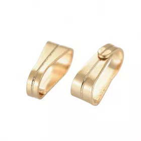 Šlupna z chirurgické oceli 6x3x2,2 mm, 10 ks, zlatá barva