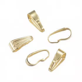 Šlupna z chirurgické oceli 8,5x3,3x4 mm, 10 ks, zlatá barva