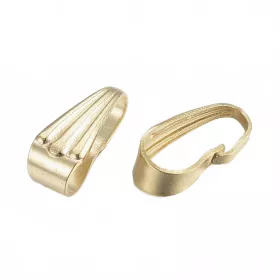 Šlupna z chirurgické oceli 8,5x3,3x4 mm, 10 ks, zlatá barva