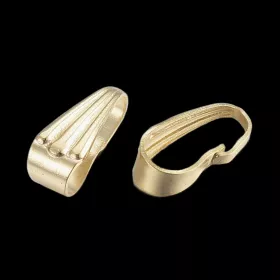 Šlupna z chirurgické oceli 8,5x3,3x4 mm, 10 ks, zlatá barva