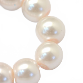 Voskované perle 8 mm, 105 ks, antik bílá