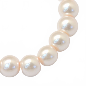 Voskované perle 8 mm, 105 ks, antik bílá