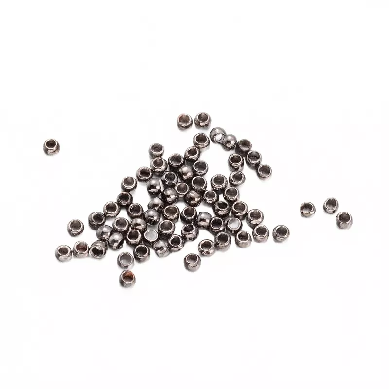 Zamačkávací rokajl kuličky 1,5 mm, 100 ks, černá barva