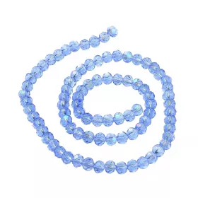 Slavík 8x5 mm, 64 ks, modrá s AB pokovem