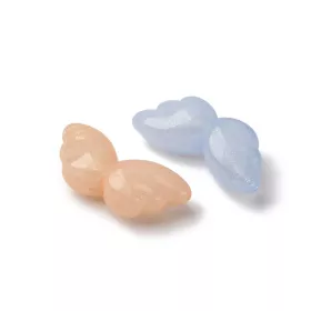 Akrylová andělská křídla 22x9x6,5 mm, 20 ks, plnobarevný mix s luminiscentním efektem