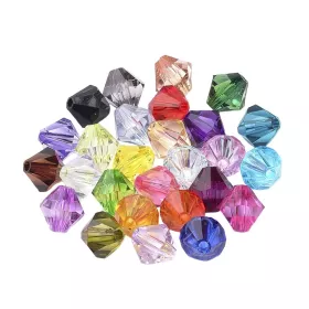 Akrylová sluníčka 4x4 mm, 100 ks, mix barev 