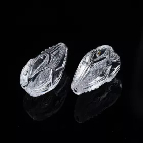 Akrylový drop 20x12 mm, 20 ks, transparentní s reliéfem