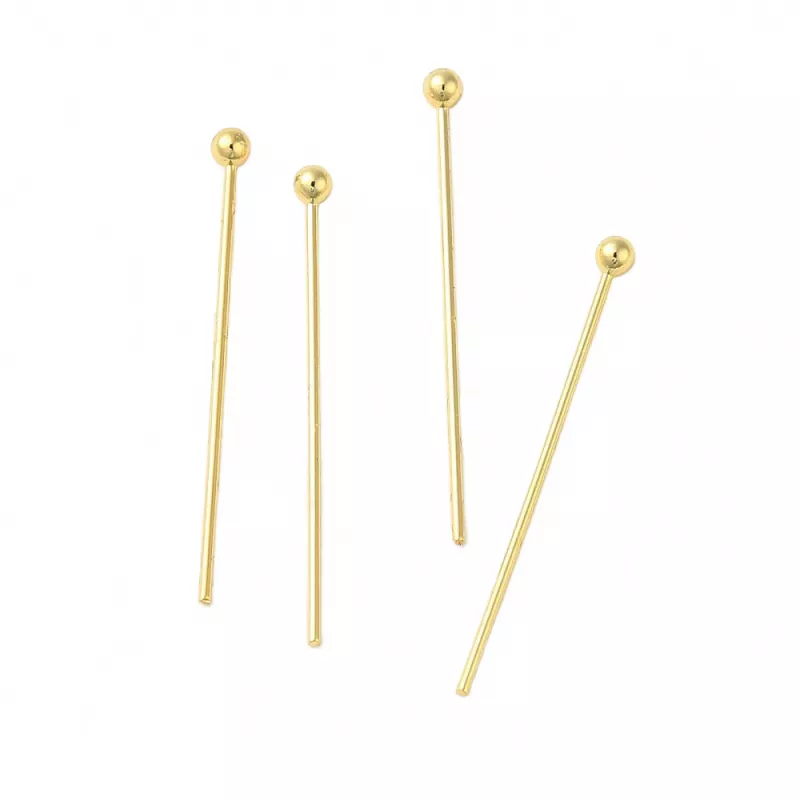 Ketlovací nýt s kuličkou 25x0,7 mm, chirurgická ocel, 20 ks, zlatá barva