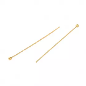 Ketlovací nýt s kuličkou 40x0,6 mm, chirurgická ocel, 20 ks, zlatá barva