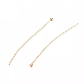 Ketlovací nýt s kuličkou 40x0,7 mm, chirurgická ocel, 20 ks, zlatá barva