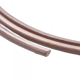 Kůže kulatá 1,5 mm, 1 metr, camel