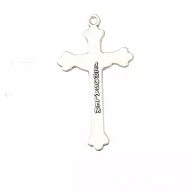 Kríž s ježíšem 42,5x23 mm, 10 ks, starostříbrná barva