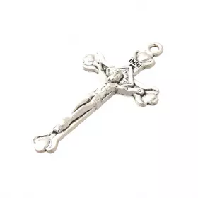 Kríž s ježíšem 42,5x23 mm, 10 ks, starostříbrná barva
