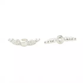 Mini andělská křídla 12x3x3 mm, 50 ks, stříbrná barva
