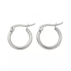 Náušnice kruhy 15x2 mm, chirurgická ocel 304, 2 ks