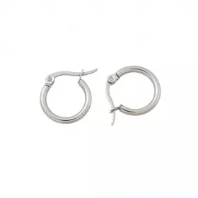 Náušnice kruhy 15x2 mm, chirurgická ocel 304, 2 ks