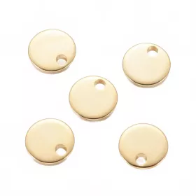 Přívěsek kočka 7x1 mm, chirurgická ocel, 10 ks, zlatá barva