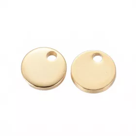Přívěsek kočka 7x1 mm, chirurgická ocel, 10 ks, zlatá barva
