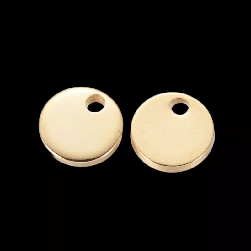 Přívěsek kočka 7x1 mm, chirurgická ocel, 10 ks, zlatá barva