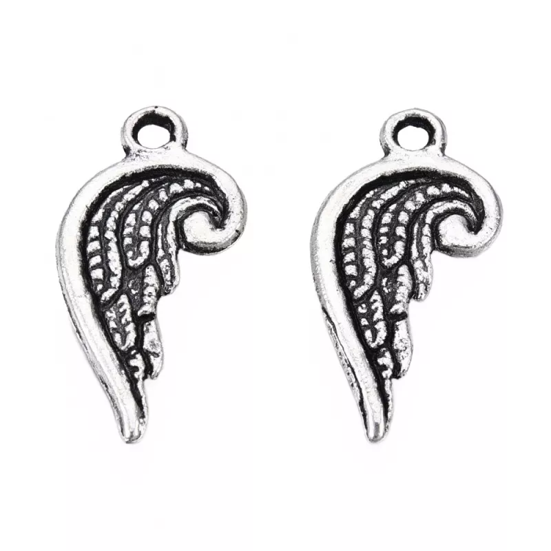 Přívěsek křidélko 19x10 mm, 20 ks, starostříbro