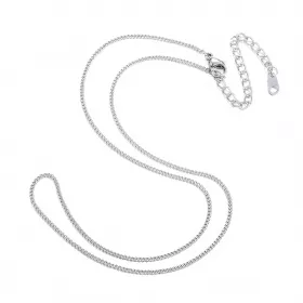 Řetízek s karabinkou, chirurgická ocel 304, šířka 1,5 mm, délka 41 cm