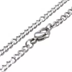 Řetízek s karabinkou, chirurgická ocel 304, šířka 3 mm, délka 50 cm