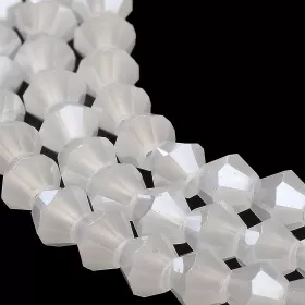 Skleněné sluníčko 4x4 mm, 89 ks, perleťové s lustrovým pokovem