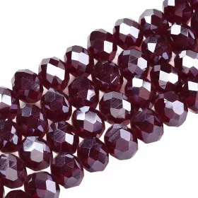 Slavík 3x2 mm, 146 ks, tmavě červená s lustrovým pokovem