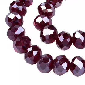 Slavík 3x2 mm, 146 ks, tmavě červená s lustrovým pokovem