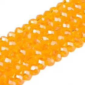 Slavík 3x2 mm, 156 ks, žlutooranžová s lustrovým pokovem