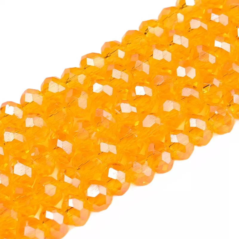 Slavík 3x2 mm, 156 ks, žlutooranžová s lustrovým pokovem