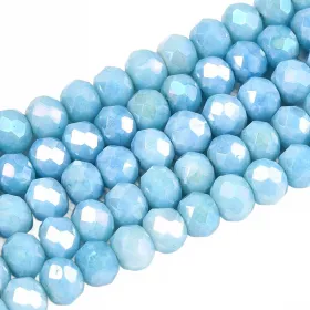 Slavík 4,5x3,5 mm, 106 ks, plnobarevná modrá s AB pokovem