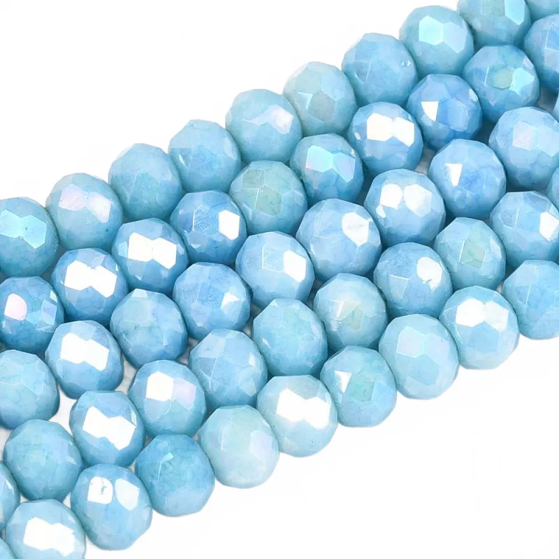 Slavík 4,5x3,5 mm, 106 ks, plnobarevná modrá s AB pokovem