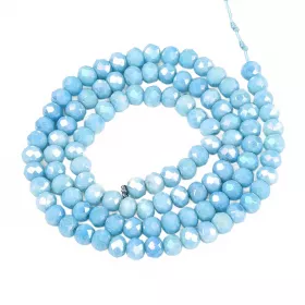 Slavík 4,5x3,5 mm, 106 ks, plnobarevná modrá s AB pokovem