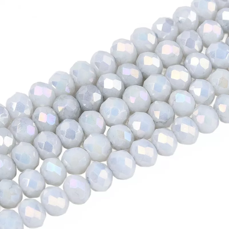 Slavík 4,5x3,5 mm, 106 ks, plnobarevná šedá s AB pokovem