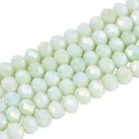 Slavík 4,5x3,5 mm, 106 ks, plnobarevná světlá mátová s AB pokovem