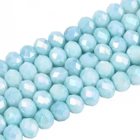 Slavík 4,5x3,5 mm, 106 ks, plnobarevná světle modrá s AB pokovem