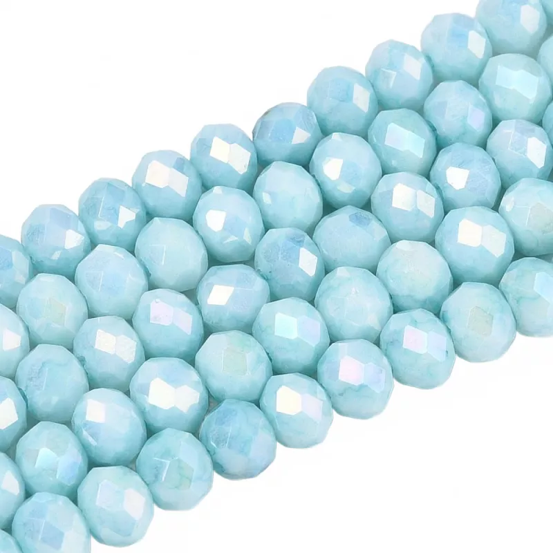 Slavík 4,5x3,5 mm, 106 ks, plnobarevná světle modrá s AB pokovem