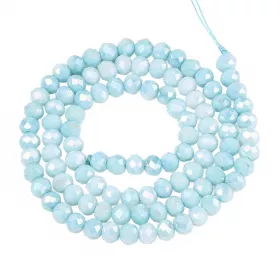 Slavík 4,5x3,5 mm, 106 ks, plnobarevná světle modrá s AB pokovem