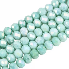 Slavík 4,5x3,5 mm, 106 ks, plnobarevná tyrkysová s AB pokovem