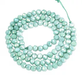 Slavík 4,5x3,5 mm, 106 ks, plnobarevná tyrkysová s AB pokovem