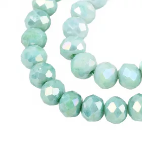 Slavík 4,5x3,5 mm, 106 ks, plnobarevná tyrkysová s AB pokovem