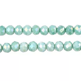 Slavík 4,5x3,5 mm, 106 ks, plnobarevná tyrkysová s AB pokovem