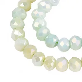 Slavík 4,5x3,5 mm, 106 ks, plnobarevná žlutozelená s AB pokovem