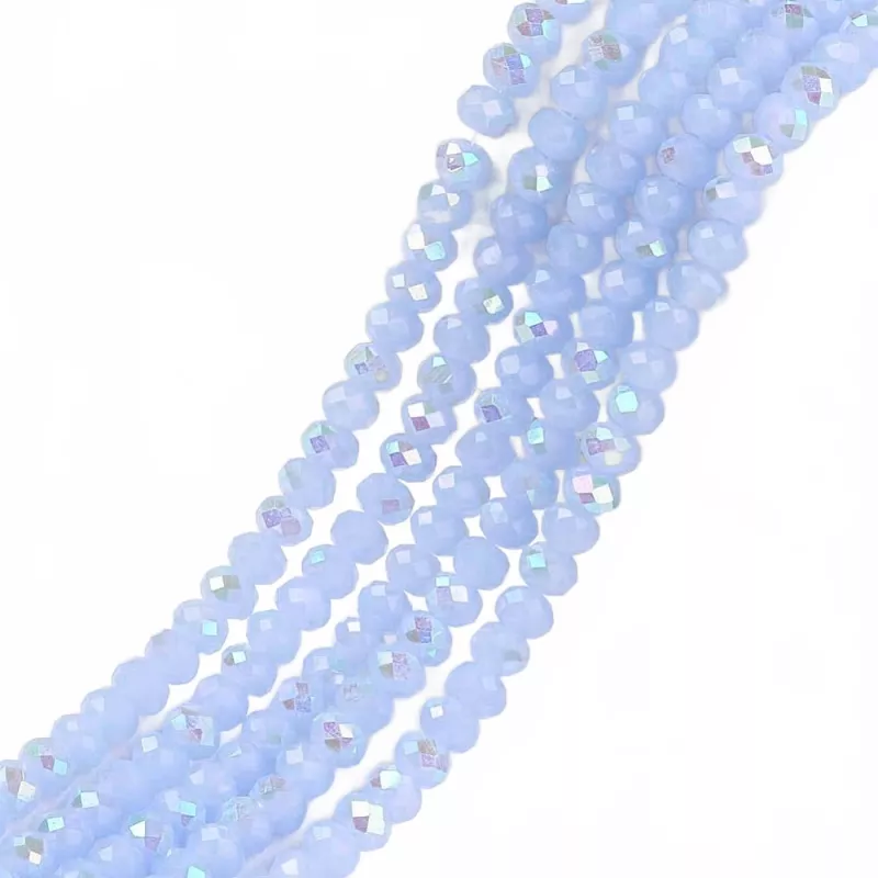 Slavík 3x2 mm, 150 ks, matná modrá s AB pokovem