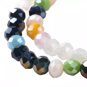 Slavík 4x3 mm, 126 ks, mix žlutá, černá a bílá s AB pokovem